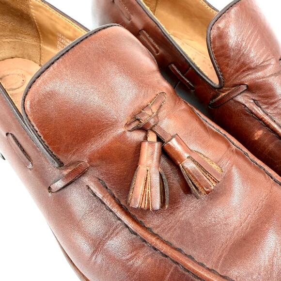 Elanroman Brown Leather Preppy Tassel Loafers main image 11